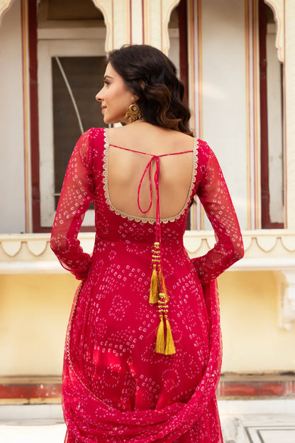 Beautiful  Dhani Red Suit Set